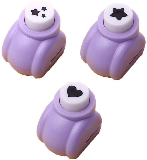 알로데 패턴 미니 모양펀치 3종 세트, 1세트, 3번(작은별, 큰별, 하트)