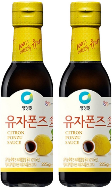 청정원 선생 유자폰즈소스, 2개, 225g