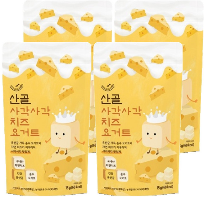 Ecomom Meal 山谷香脆優格起司, 15g, 4個, 起司