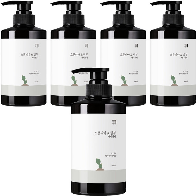 살림백서 오푼티아 앤 밤부 바디워시 베이비파우더향, 500ml, 5개