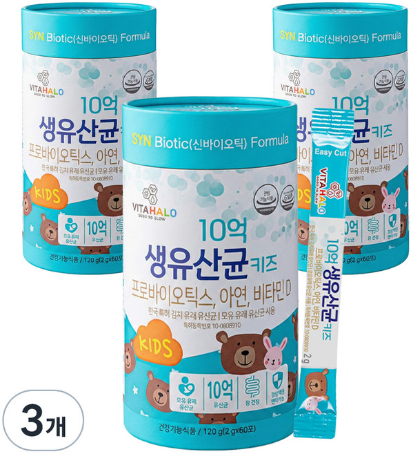 비타할로 10억 생유산균 키즈, 120g, 3개