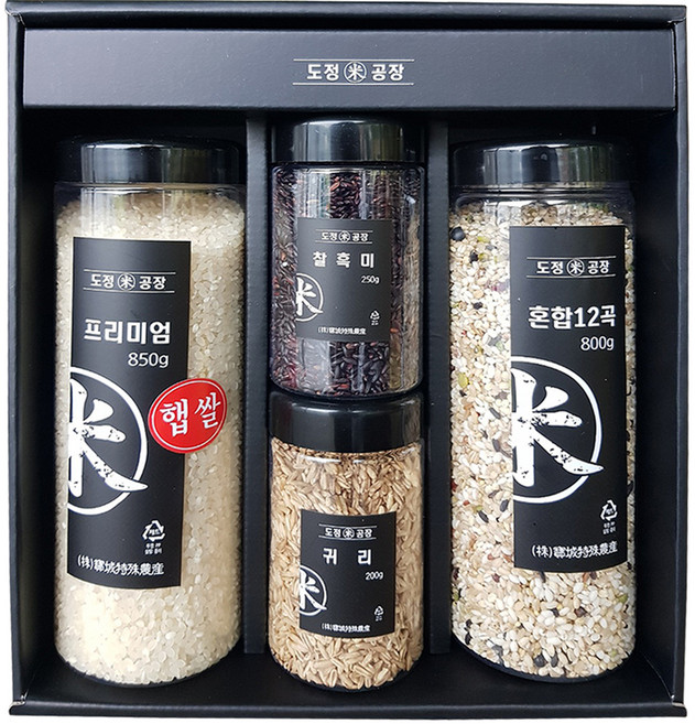 도정공장 프리미엄 백미 850g + 혼합 12곡 800g + 찰흑미 250g + 귀리 200g 잡곡 세트, 1세트