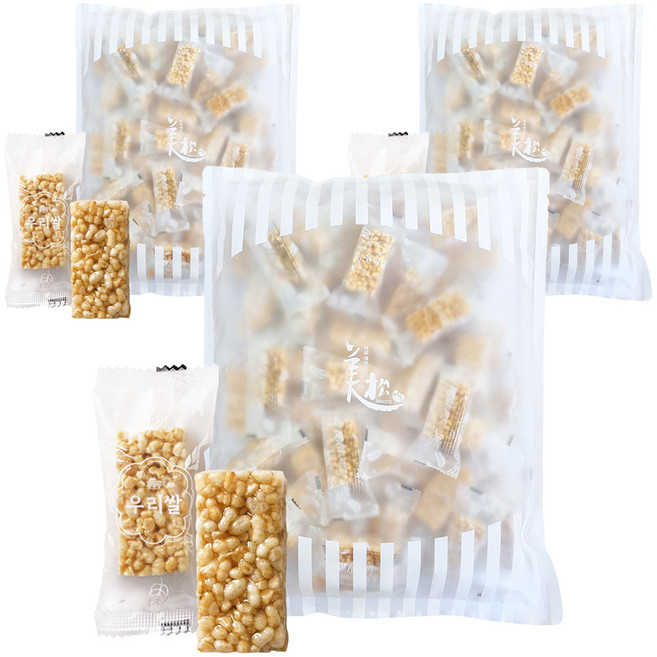 땅콩 톡톡 우리쌀 현미 강정, 500g, 3개