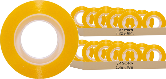 3M Scotch 多用途補充膠帶 550 18mm x 20m, 20個, 黃色