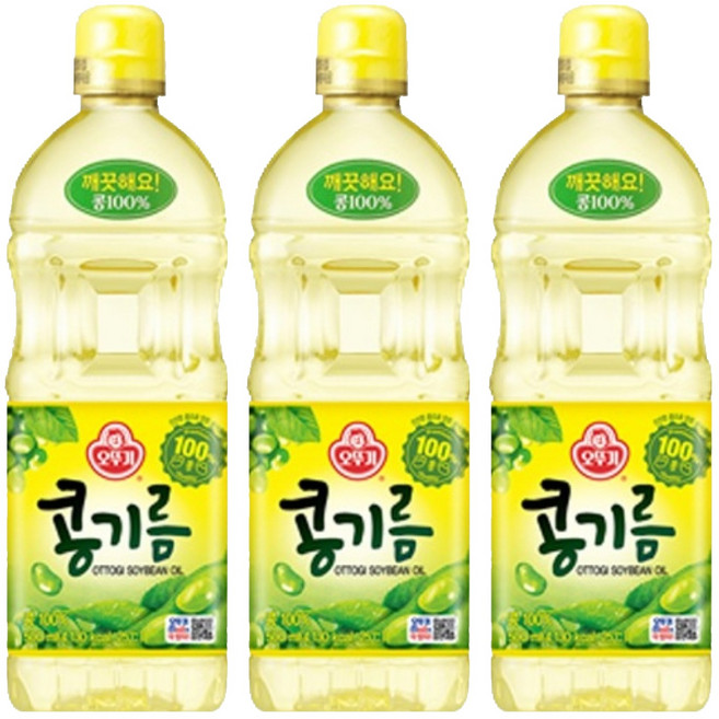 오뚜기 콩기름, 500ml, 3개