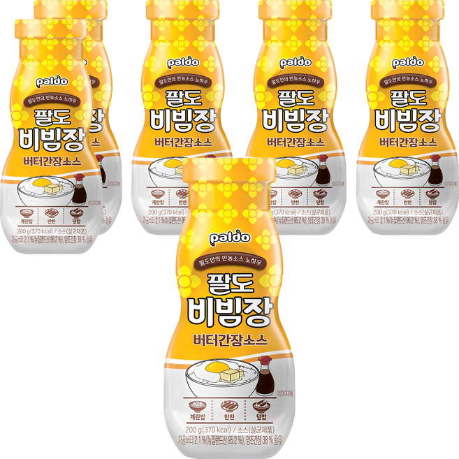 팔도 비빔장 버터간장소스, 200g, 6개