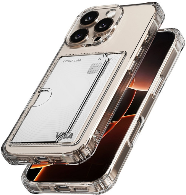 신지모루 갤럭시 아이폰 3장 수납 에어쉴드 카드슬롯 Lite 충격보호 젤리 휴대폰 케이스