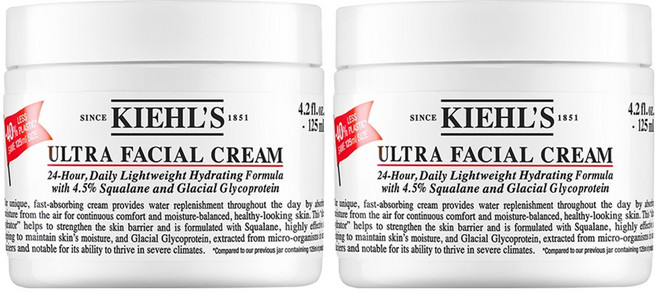키엘 울트라 훼이셜 크림, 2개, 125ml