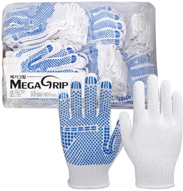 메가그립 면도트 장갑, 혼합색상, 30개