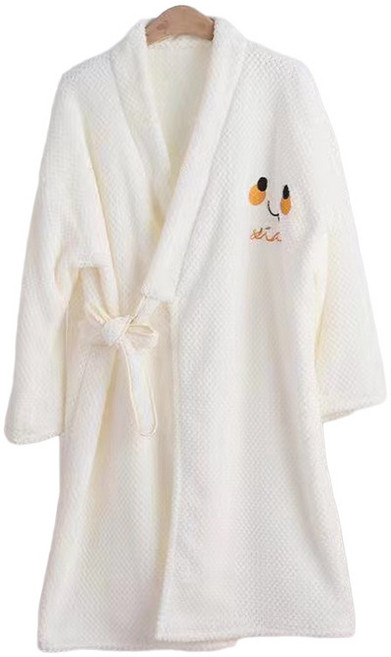 블루밍 극세사 나이트 샤워가운 100 x 100 cm, 베이지, 1개