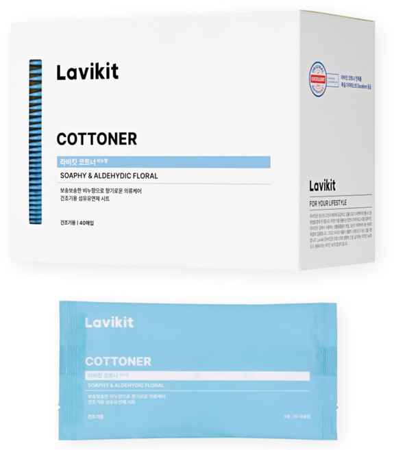 라비킷 코트너 건조기 시트 섬유유연제 비누향 본품, 40개입, 1개