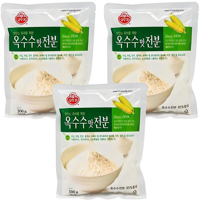 오뚜기 옥수수맛 전분, 300g, 3개