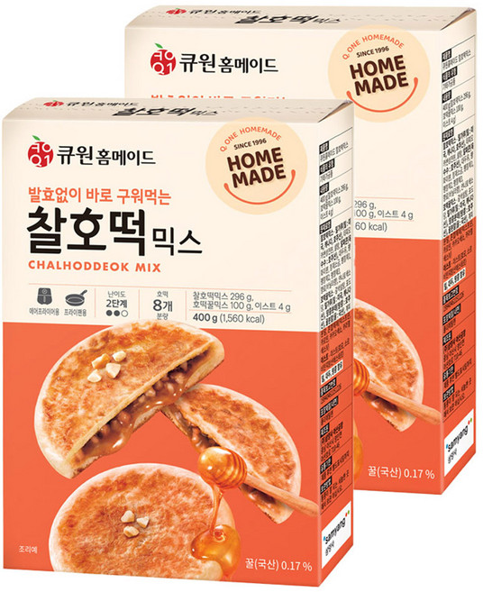 큐원 홈메이드 찰호떡 믹스, 2개, 400g