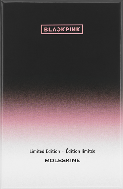MOLESKINE BLACKPINK 限量版毛絨筆記本 空白盒裝 超小型, 黑色, 1個
