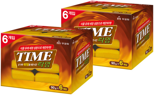 무궁화 타임 비누, 90g, 12개입