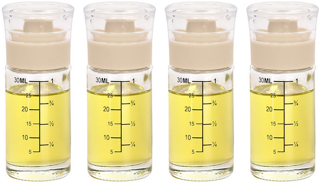 키텐실 시노글라스 미니 오일병 50ml, 베이지, 4개