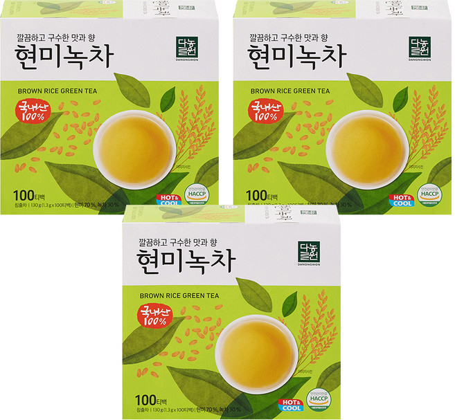 다농원 현미녹차, 1.3g, 100개입, 3개