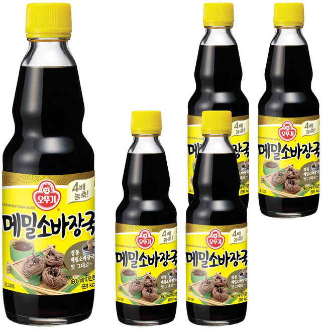 오뚜기 메밀소바장국 소스, 360ml, 5개
