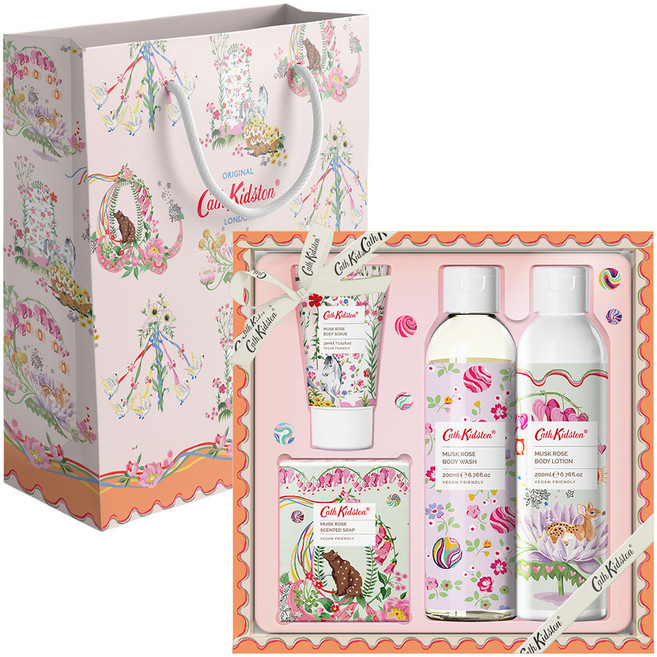 캐스키드슨 머스크로즈 배스 바디케어 선물세트, 1세트