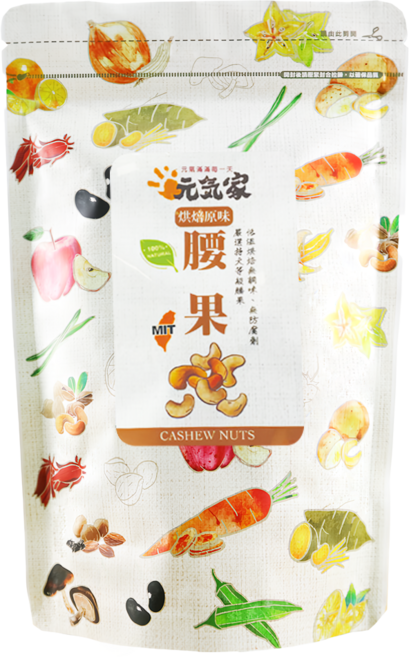 元氣家 烘焙原味腰果, 200g, 1包