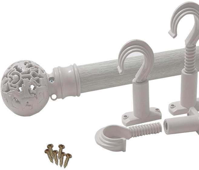 썬데코 35mm 커튼봉 지구본 + 조절용 브라켓, 연오크