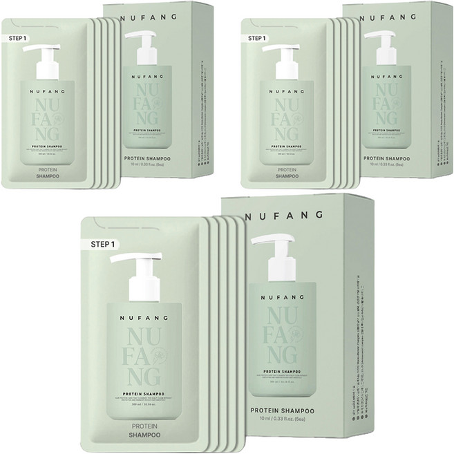 수아담누팡 저자극 고보습 고영양 프로틴 휴대용 샴푸 5p, 3개, 50ml