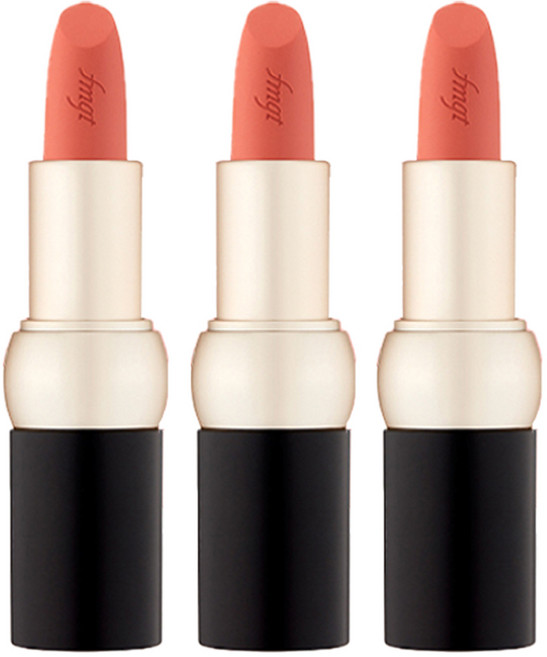 fmgt 뉴 볼드 벨벳 립스틱, 3개, 21호 커버 오렌지
