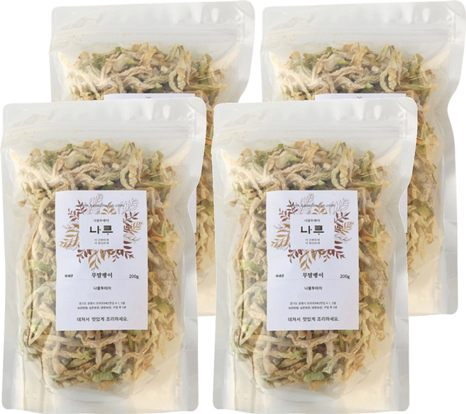 나물투데이 국내산 건무말랭이, 200g, 4개