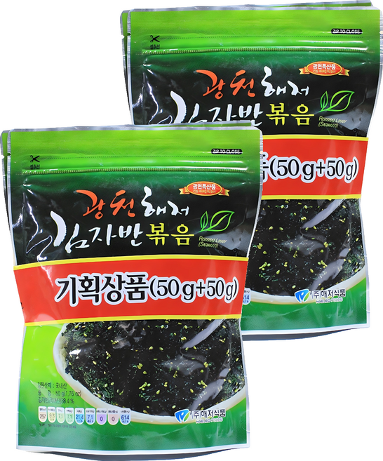 광천해저김 김자반 볶음, 50g, 4개