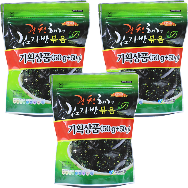 광천해저김 김자반 볶음, 50g, 6개