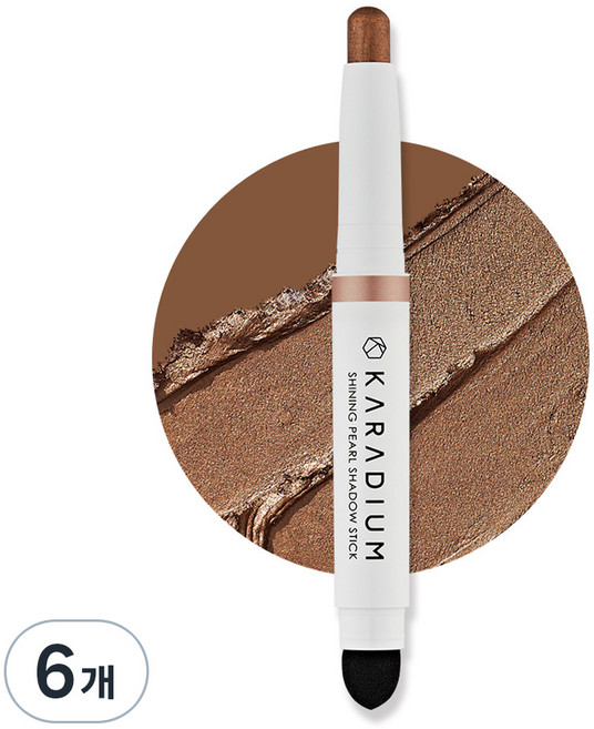 카라디움 샤이닝 펄 섀도우 스틱, 12호 브론즈스타, 6개