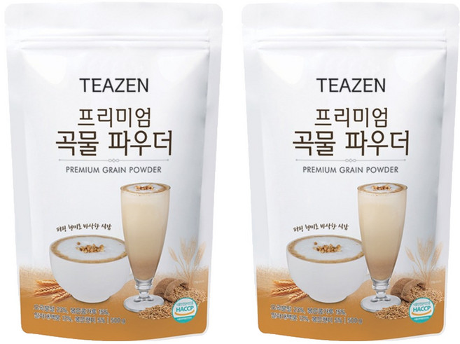 티젠 프리미엄 곡물 파우더, 1개입, 2개, 500g