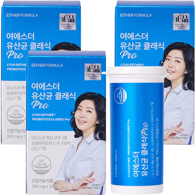 에스더포뮬러 여에스더 유산균 클래식 Pro 30캡슐, 3개, 30회분