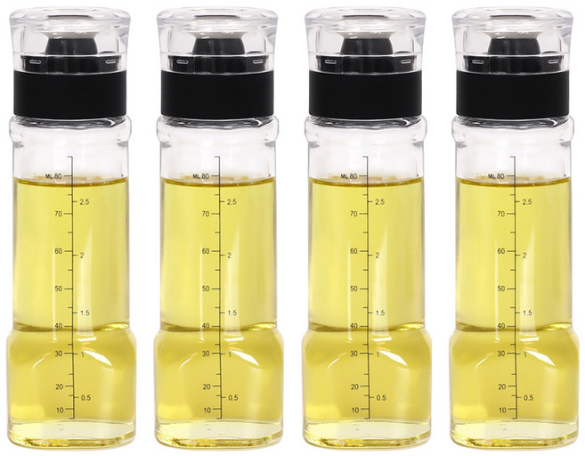 키텐실 시노글라스 미니 오일병 100ml, 블랙, 4개