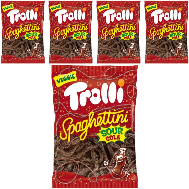 트롤리 스파게티니 사우어 콜라향 젤리, 100g, 5개
