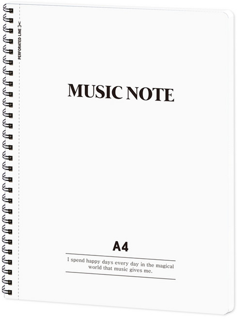 뭉구 뜯어쓰는 A4 절취선 음악노트, 화이트, 1개