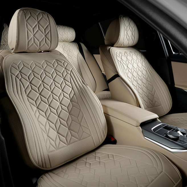 벤딕트 프리미엄 디자인 시트커버 Ver 2 풀세트, 코튼베이지, 1세트