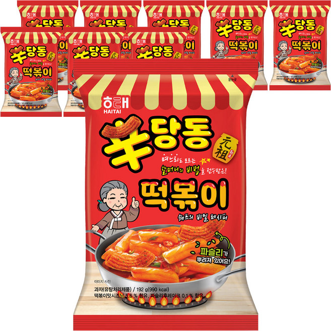 해태제과 신당동 떡볶이 과자, 192g, 9개