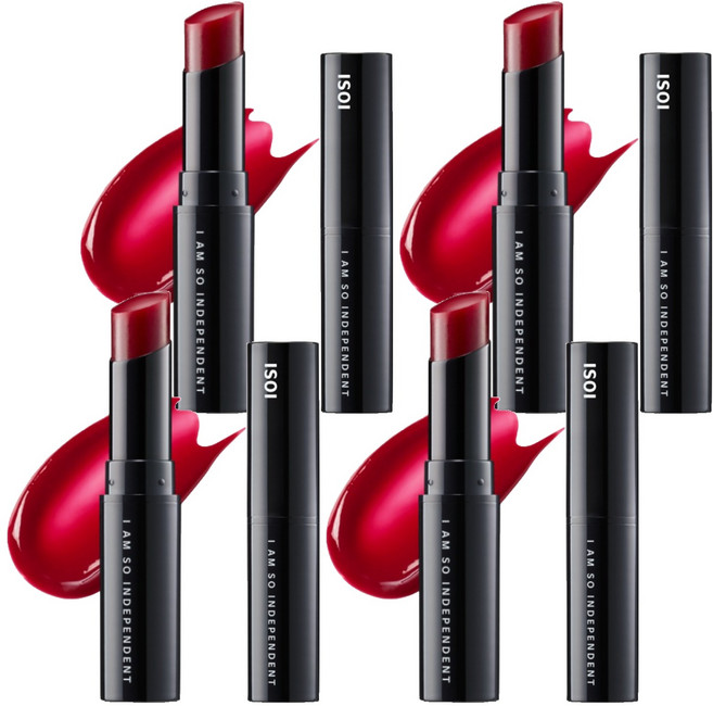 아이소이 립 트리트먼트 밤, 퓨어레드, 5g, 4개