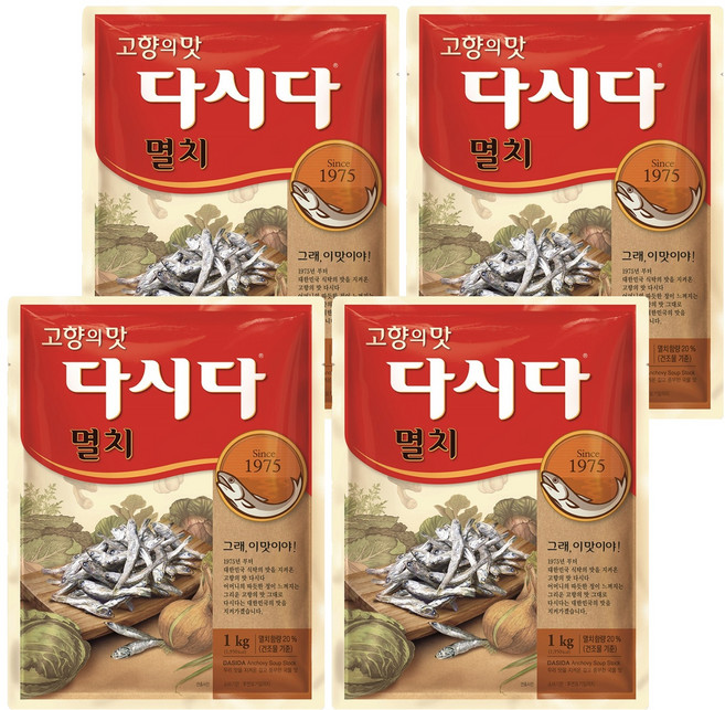 다시다 멸치, 1kg, 4개