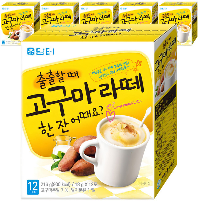 담터 고구마라떼 분말, 18g, 12개입, 6개