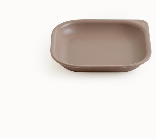 탁가온 네모 에코젠 유아 데일리접시 S, 브라운, 1개