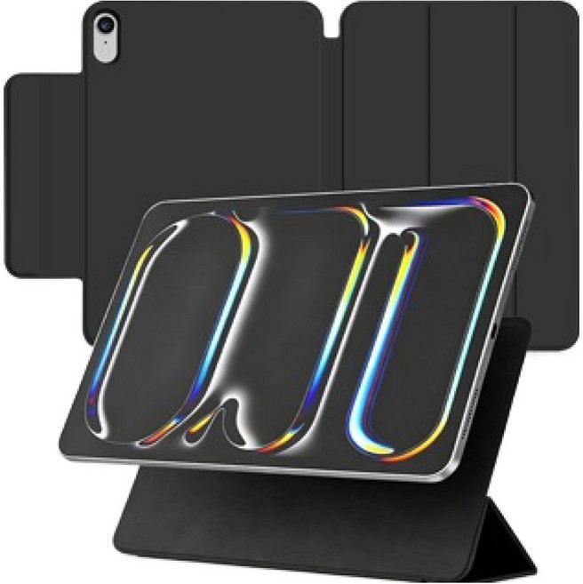 GoodValue Folio Edge Fit iPad 鉛筆收納平板保護殼, 黑色, 1個