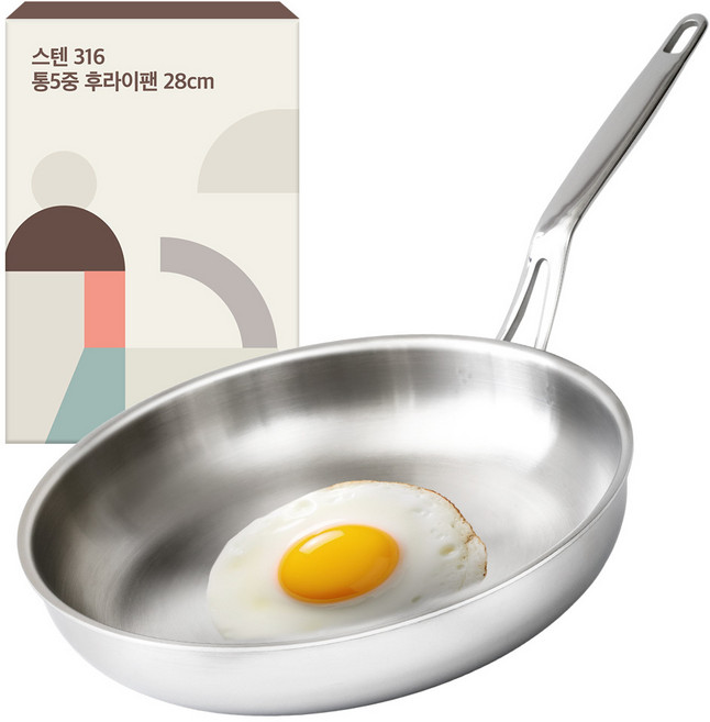 르메이드 인덕션 클린 올스텐 316 통5중 후라이팬, 28cm, 1개