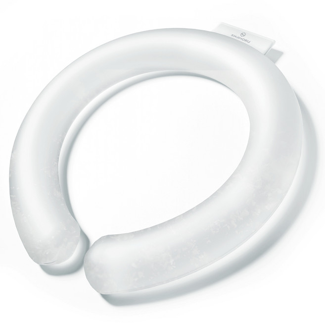 신지모루 남녀공용 와이드 냉각 쿨링 대용량 아이스 넥밴드, 화이트, 1개