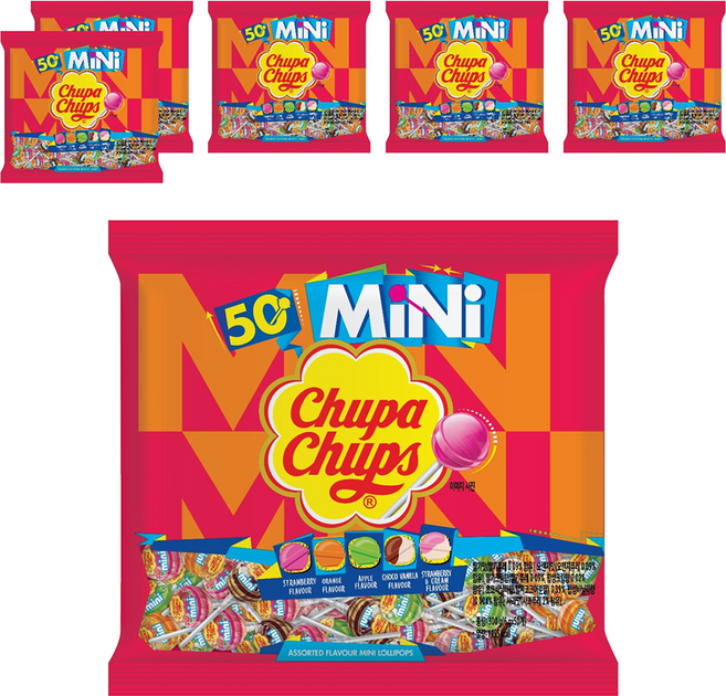 Chupa Chups 加倍佳 綜合迷你棒棒糖, 300g, 6袋