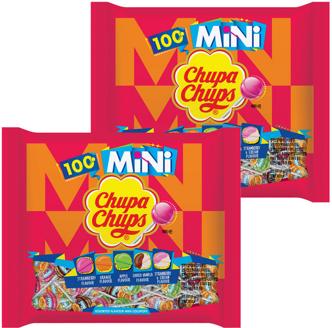 츄파춥스 막대사탕 미니 100p, 600g, 2개