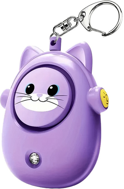 파라디 호신용 미니 알람 경보기 퍼플, 1개