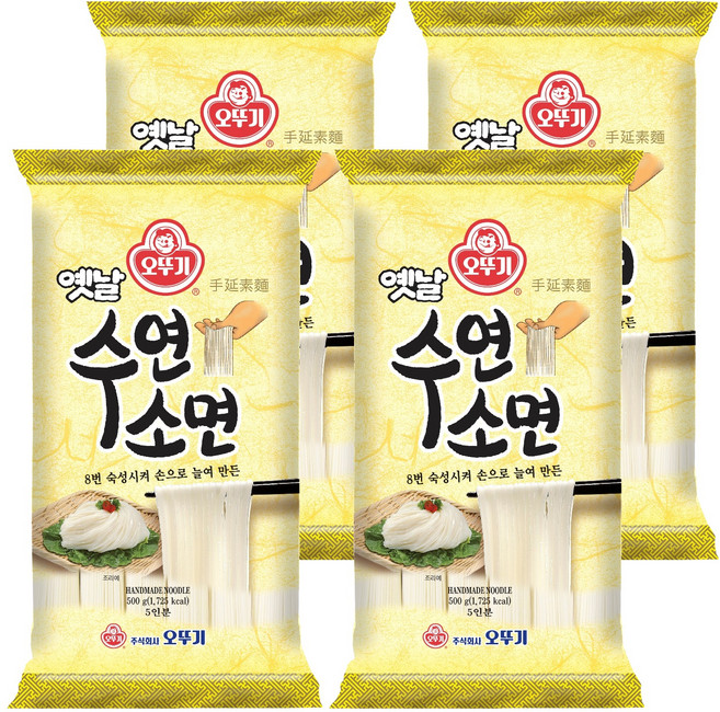 오뚜기옛날 수연소면, 500g, 4개