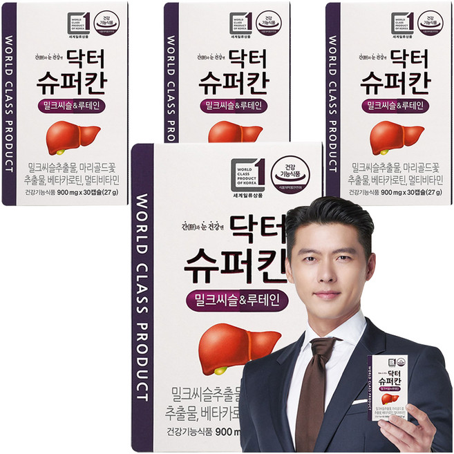 닥터슈퍼칸 밀크씨슬 루테인 27g, 30정, 4개